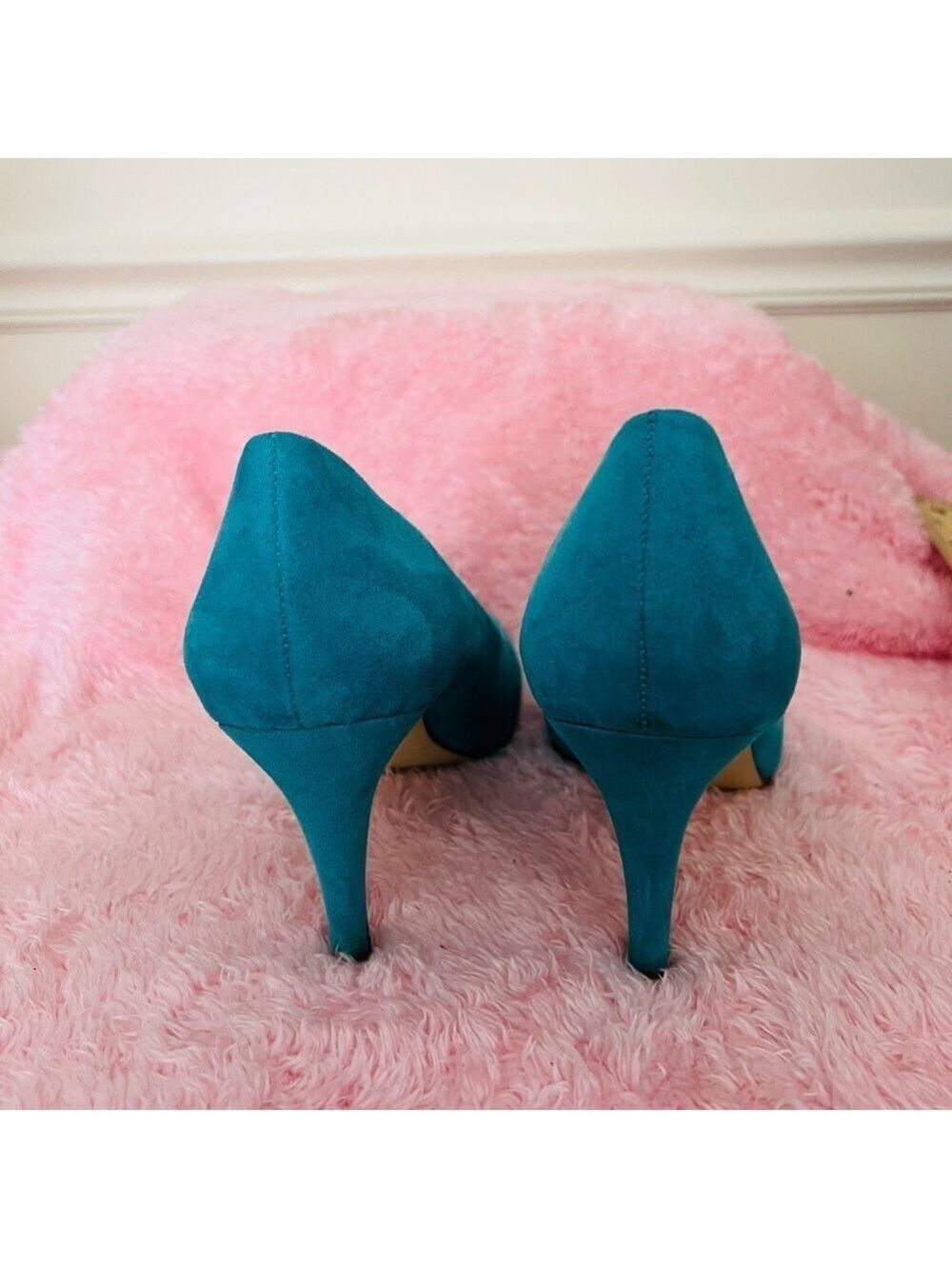 Style & Co Turquoise Suede Pumps Women's Size 9 - Picture 5 of 10